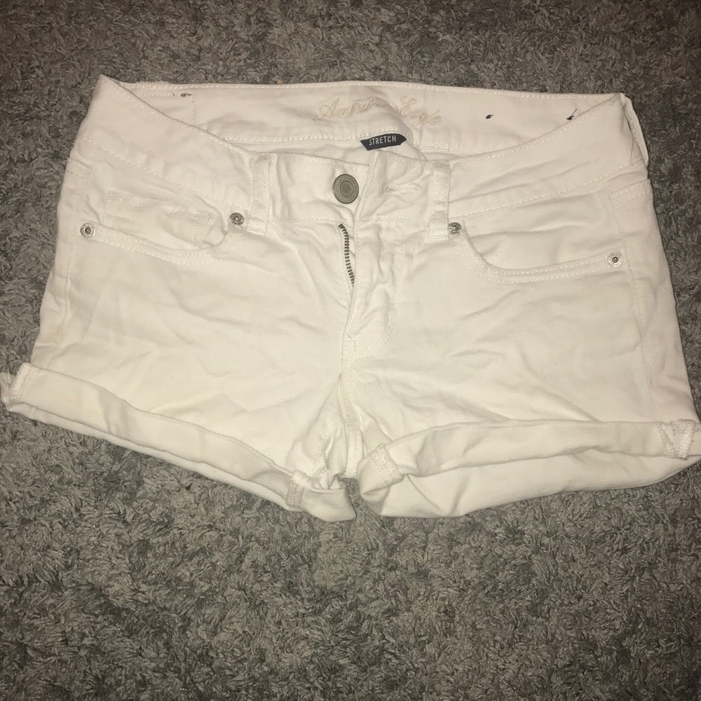 White Jean Shorts